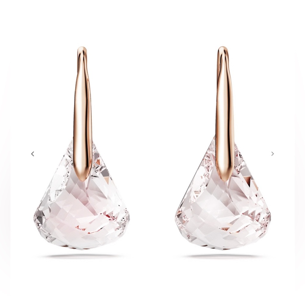 Swarovski Lunar Drop Light Pink Crystal Earrings